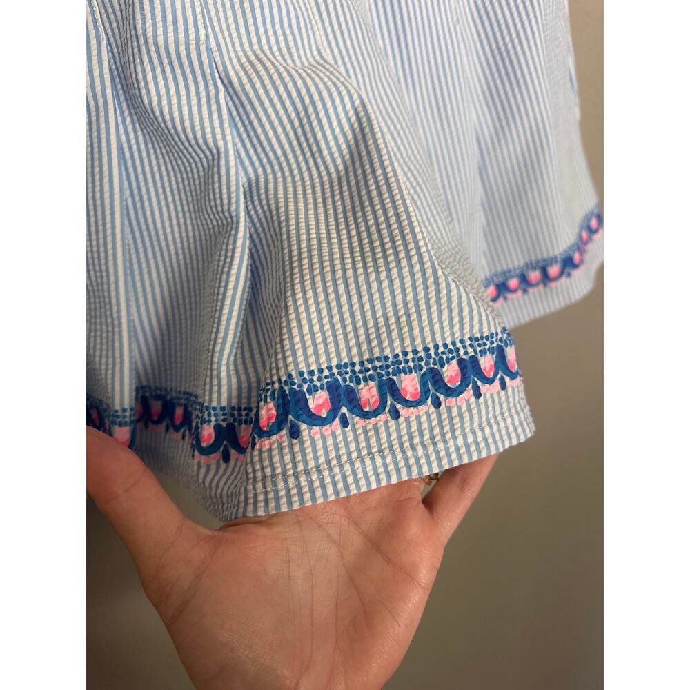 LILLY PULITZER UPF 50+ Luxletic Priska Skort in Seersucker Stripe Size 4 - Picture 4 of 7